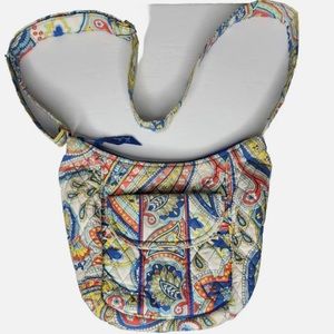 Vera Bradley Retired Marina Paisley Print Front Flap Pocket Crossbody Purse Bag